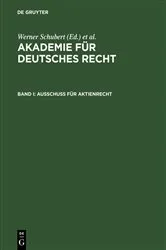 Book cover of Ausschuß für Aktienrecht by Unknown