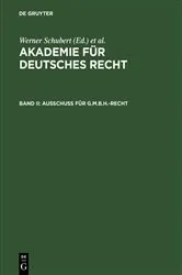 Book cover of Ausschuß für G.m.b.H.-Recht by Werner Schubert