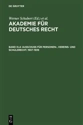 Book cover of Ausschuß für Personen-, Vereins- und Schuldrecht. 1937–1939 by Unknown