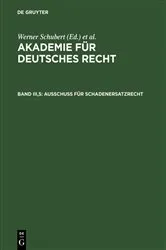 Book cover of Ausschuß für Schadenersatzrecht by Werner Schubert