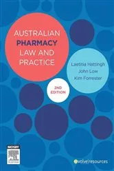 Book cover of Australian Pharmacy Law and Practice (2nd ed.) by Hattingh PhD, MPharm, BPharm, GCAppLaw, CertIVTAA, AACPA, MPS, Laetitia