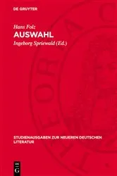 Book cover of Auswahl by Hans Folz