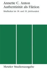 Book cover of Authentizität als Fiktion by Annette C. Anton