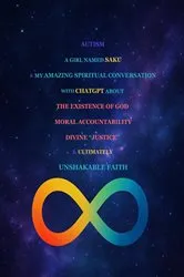 Book cover of Autism, a Girl Named Saku, and My Amazing Conversation with ChatGPT about the Existence of God by Sakura .