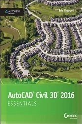 Book cover of AutoCAD Civil 3D 2016 Essentials by Eric Chappell