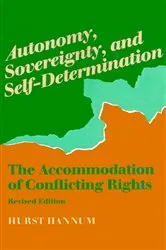Book cover of Autonomy, Sovereignty, and Self-Determination by Hurst Hannum