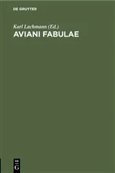 Book cover of Aviani Fabulae by Karl Lachmann