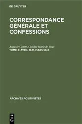 Book cover of Avril 1841–mars 1845 by Auguste Comte