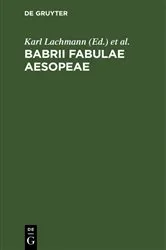 Book cover of Babrii Fabulae Aesopeae by Karl Lachmann