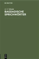 Book cover of Bagdadische Sprichwörter by A. S. Yahuda