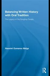 Book cover of Balancing Written History with Oral Tradition by Hassimi Oumarou Maiga
