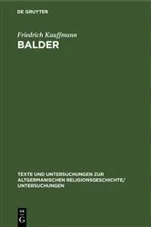 Book cover of Balder by Friedrich Kauffmann
