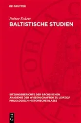 Book cover of Baltistische Studien by Rainer Eckert