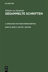 Book cover of Band 3. Hälfte 1. 1815–1834 by Bruno Gebhardt