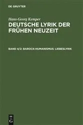 Book cover of Barock-Humanismus: Liebeslyrik by Hans-Georg Kemper