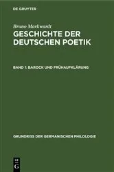 Book cover of Barock und Frühaufklärung by Bruno Markwardt