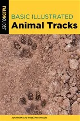 Book cover of Basic Illustrated Animal Tracks (3rd ed.) by Jonathan Hanson