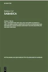 Book cover of Bearbeitung der von Carl Rathjens in Sabaeica I und II in Abbildungen veröffentlichten altsüdarabischen Inschriften, sowie einiger sonstiger von ihm gesammelter Inschriftensteine by Hofner Maria