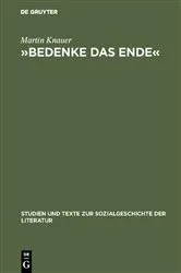 Book cover of »Bedenke das Ende« by Martin Knauer