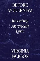 Book cover of Before Modernism by Virginia Jackson
