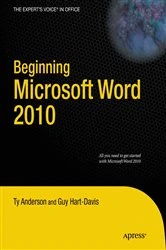 Book cover of Beginning Microsoft Word 2010 by Ty Anderson