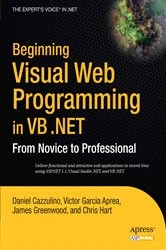 Book cover of Beginning Visual Web Programming in VB .NET by Chris Hart