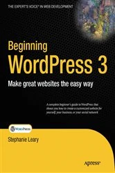Book cover of Beginning WordPress 3 by Stephanie Leary