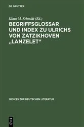 Book cover of Begriffsglossar und Index zu Ulrichs von Zatzikhoven 