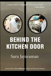 Book cover of Behind the Kitchen Door by Saru Jayaraman