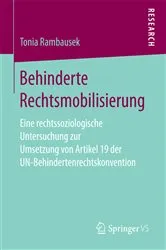 Book cover of Behinderte Rechtsmobilisierung by Tonia Rambausek