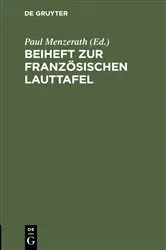 Book cover of Beiheft zur französischen Lauttafel by Unknown