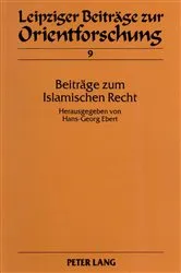 Book cover of Beitraege zum Islamischen Recht by Hans-Georg Ebert