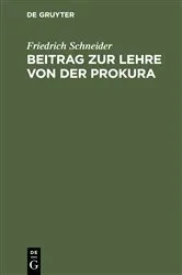 Book cover of Beitrag zur Lehre von der Prokura by Unknown