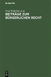 Book cover of Beiträge zum bürgerlichen Recht by Ernst Wolff