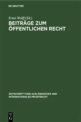 Book cover of Beiträge zum Öffentlichen Recht by Ernst Wolff