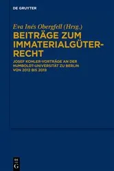 Book cover of Beiträge zum Immaterialgüterrecht by Eva Inés Obergfell
