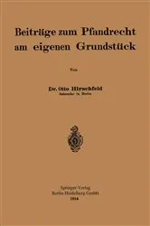 Book cover of Beiträge zum Pfandrecht am eigenen Grundstück by Unknown