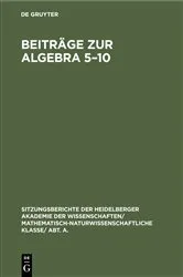 Book cover of Beiträge zur Algebra 5–10 by R Baer