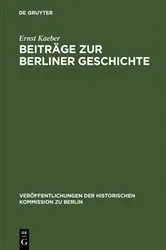 Book cover of Beiträge zur Berliner Geschichte by Ernst Kaeber