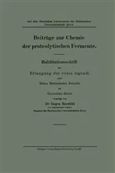 Book cover of Beiträge zur Chemie der proteolytischen Fermente by Eugen Herzfeld
