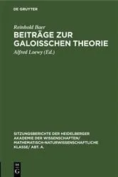 Book cover of Beiträge zur Galoisschen Theorie by Reinhold Baer