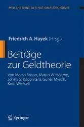 Book cover of Beiträge zur Geldtheorie by Friedrich A. Hayek