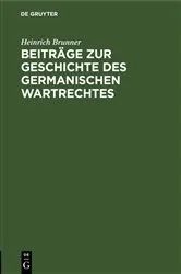 Book cover of Beiträge zur Geschichte des germanischen Wartrechtes by Unknown