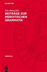 Book cover of Beiträge zur meroitischen Grammatik by Fritz Hintze