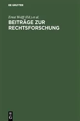 Book cover of Beiträge zur Rechtsforschung by Unknown