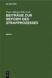 Book cover of Beiträge zur Reform des Strafprozesses. Band 2 by Unknown
