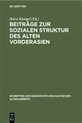 Book cover of Beiträge zur sozialen Struktur des Alten Vorderasien by Horst Klengel