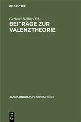 Book cover of Beiträge zur Valenztheorie by Gerhard Helbig