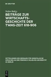 Book cover of Beiträge zur Wirtschaftsgeschichte der T'ang-Zeit 618–906 by Stefan Balázs