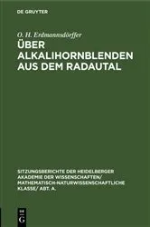 Book cover of Über Alkalihornblenden aus dem Radautal by O. H. Erdmannsdörffer